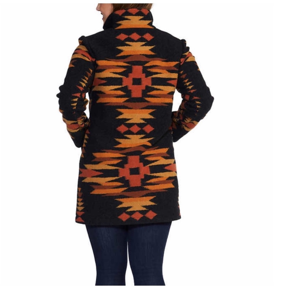 Pendleton wool blend southwestern zip up coat - Picture 3 of 11